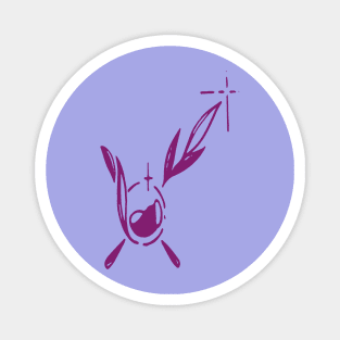 purple floral Sagittarius zodiac sign Magnet